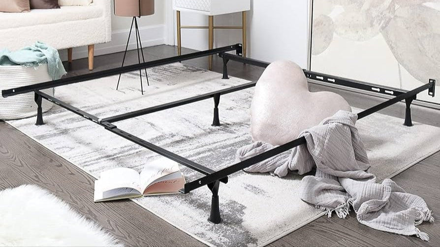 Metal Bed Frame with Glides