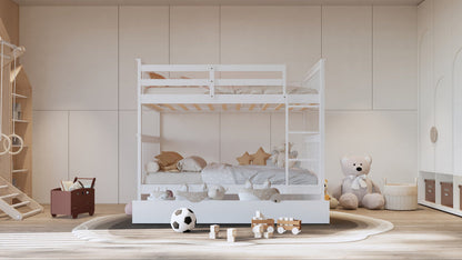 Full/Full Bunk Bed With Twin Trundle Espresso