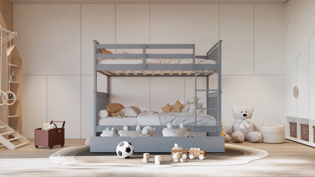 Full/Full Bunk Bed With Twin Trundle Espresso
