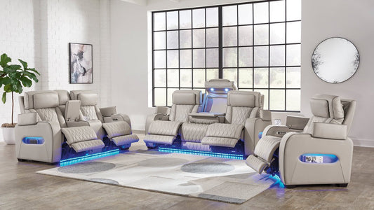 Glam Power Recliners  -Top grain + Massage-